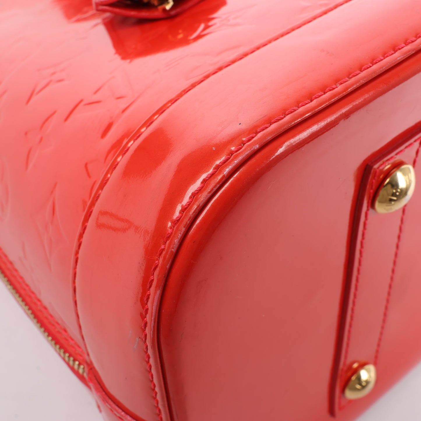 Sac à main Louis Vuitton Vernis Alma GM en rouge M91693