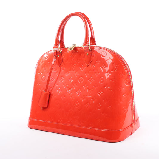 Sac à main Louis Vuitton Vernis Alma GM en rouge M91693