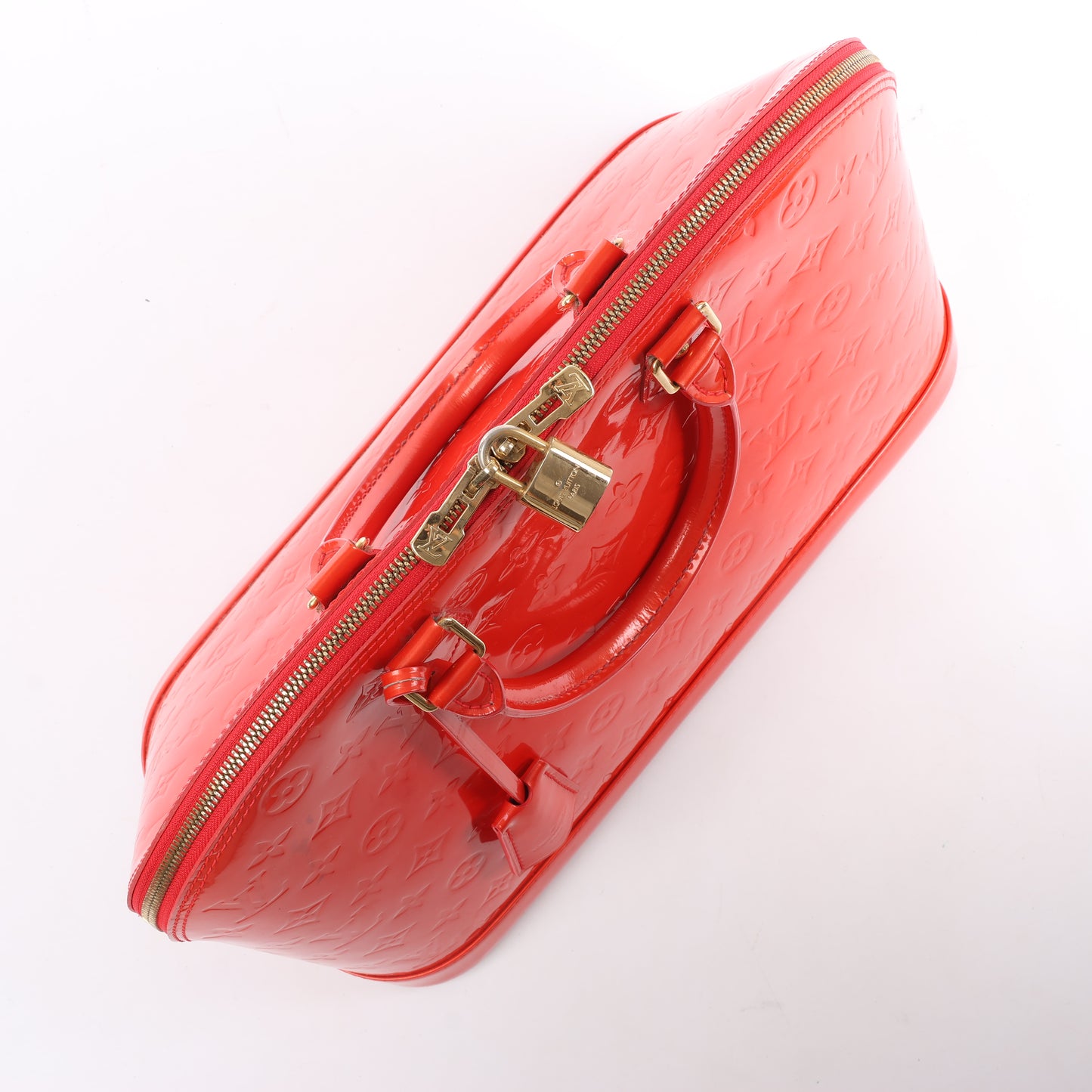 Sac à main Louis Vuitton Vernis Alma GM en rouge M91693