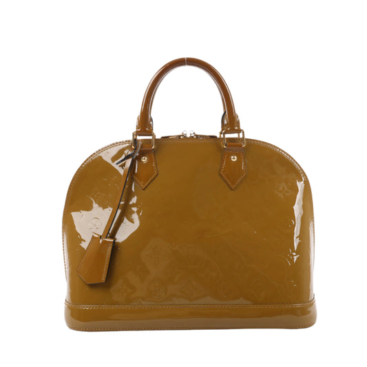 Louis Vuitton Vernis Alma Handtasche in Oliv M91582