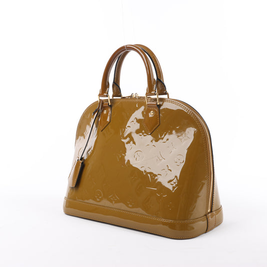 Louis Vuitton Vernis Alma Handtasche in Oliv M91582