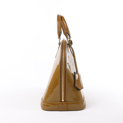 Louis Vuitton Vernis Alma Handtasche in Oliv M91582