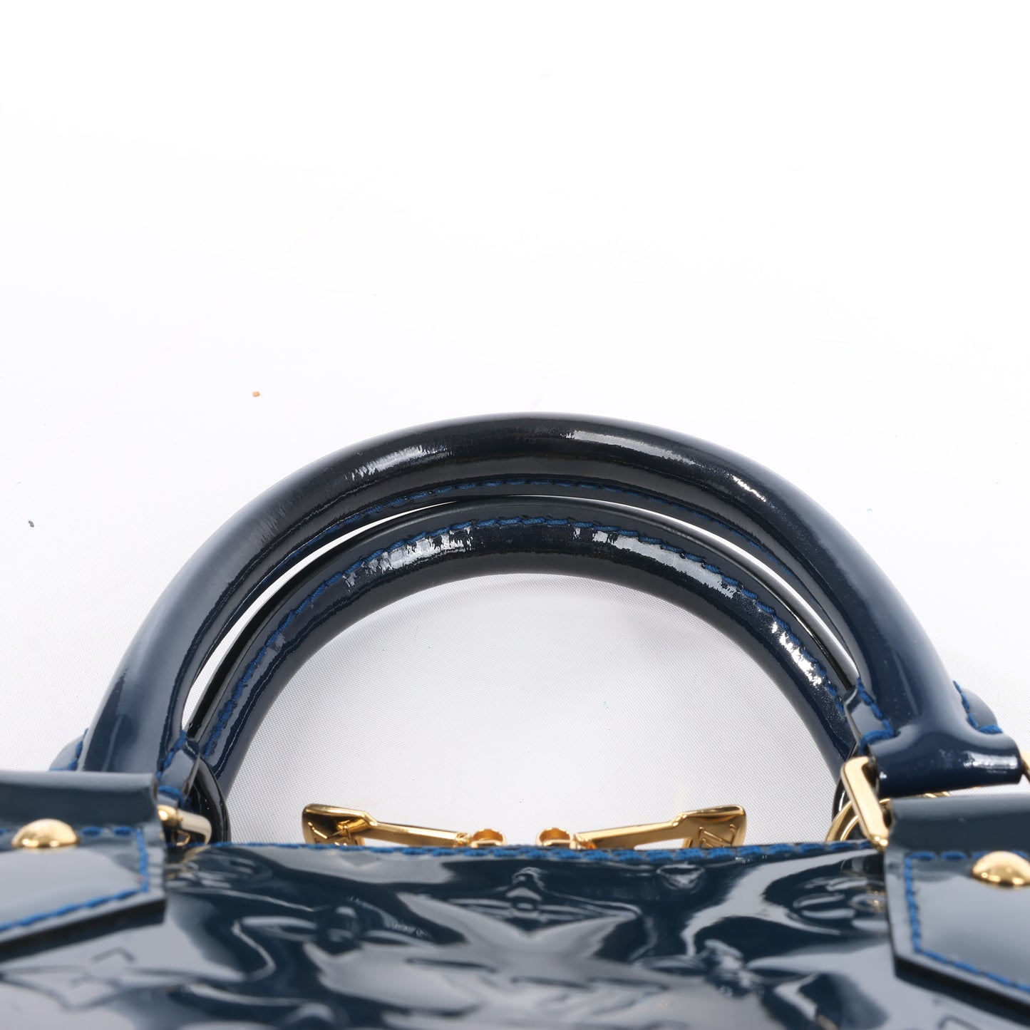 Sac à main LOUIS VUITTON Vernis Alma PM bleu marine M90053