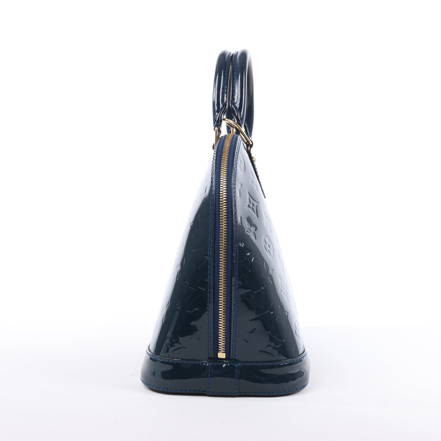 Sac à main LOUIS VUITTON Vernis Alma PM bleu marine M90053