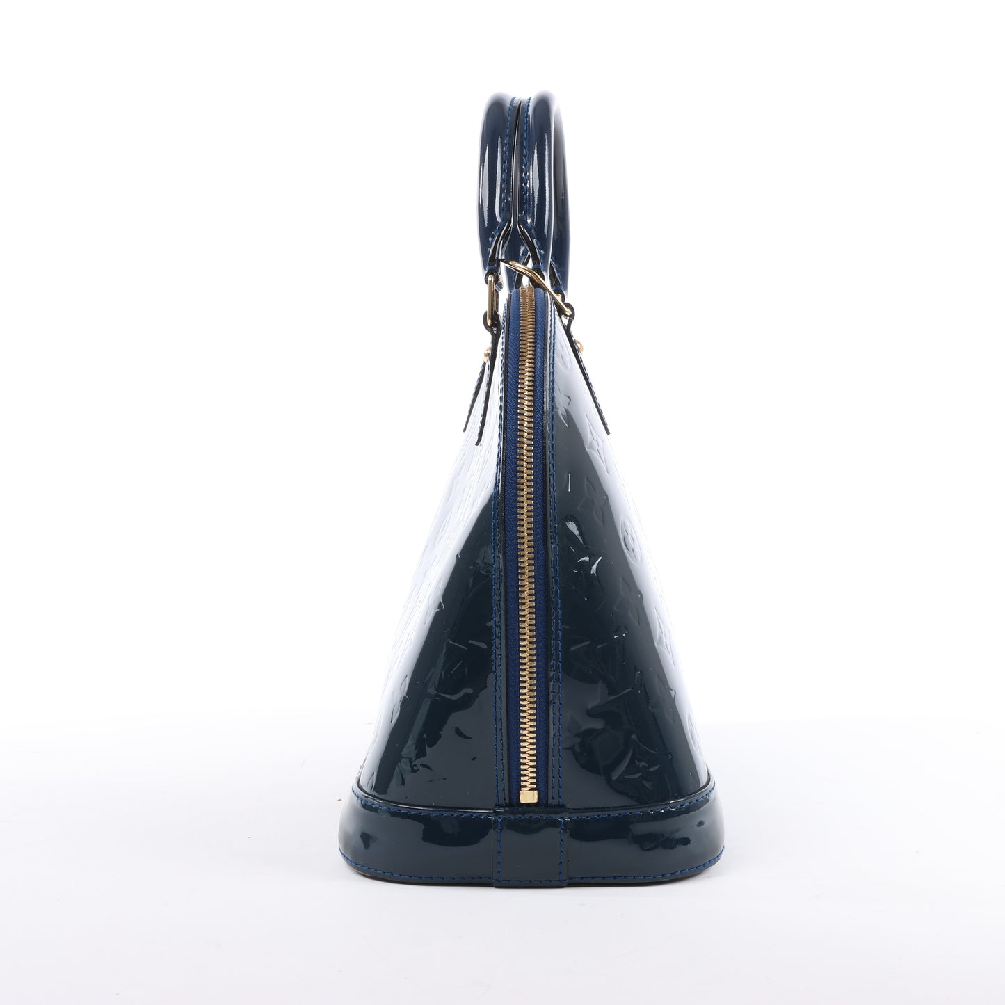 Sac à main LOUIS VUITTON Vernis Alma PM bleu marine M90053
