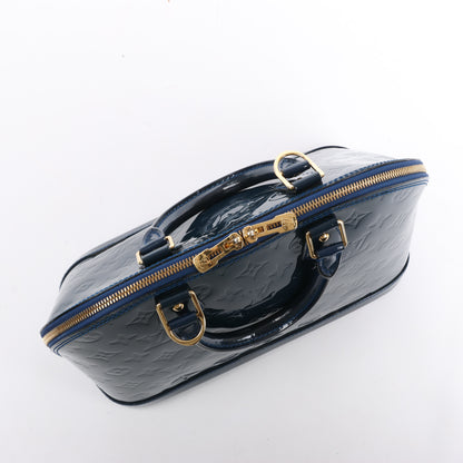 Sac à main LOUIS VUITTON Vernis Alma PM bleu marine M90053