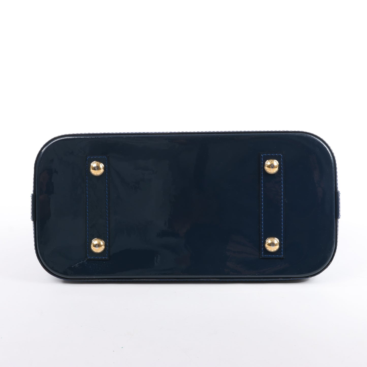 Sac à main LOUIS VUITTON Vernis Alma PM bleu marine M90053