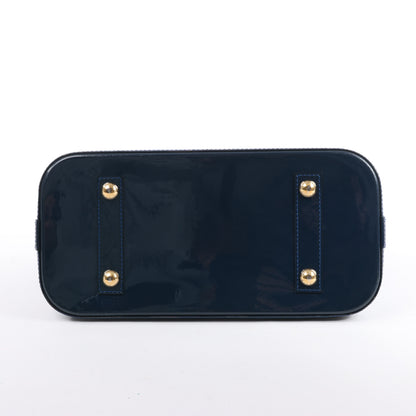 Sac à main LOUIS VUITTON Vernis Alma PM bleu marine M90053