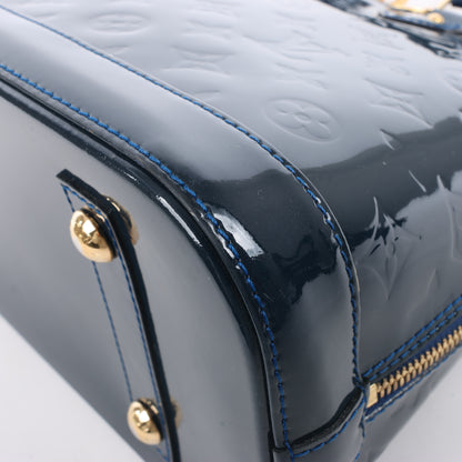 Sac à main LOUIS VUITTON Vernis Alma PM bleu marine M90053