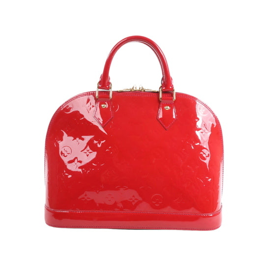 LOUIS VUITTON Vernis Alma PM Handtasche in Rot M91770