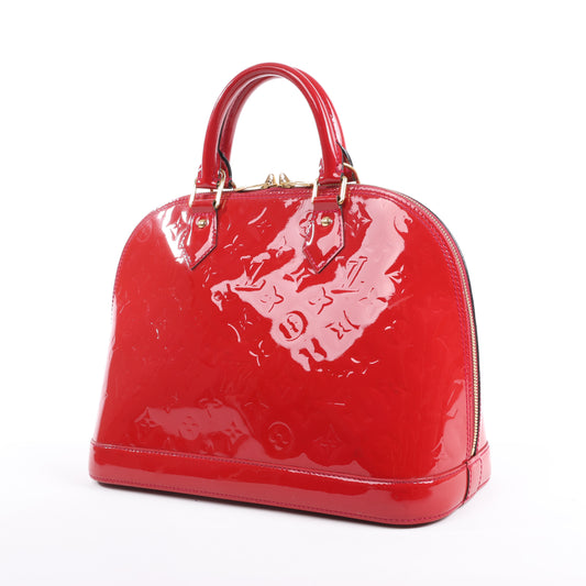 LOUIS VUITTON Vernis Alma PM Handtasche in Rot M91770