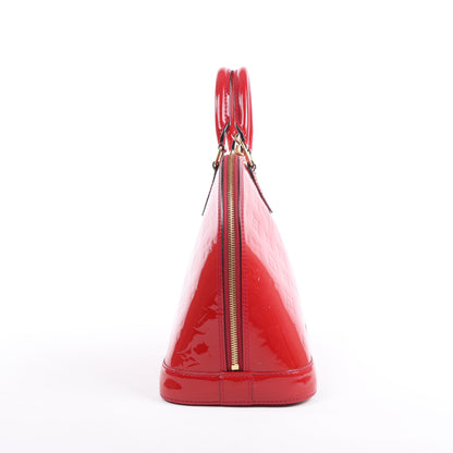 LOUIS VUITTON Vernis Alma PM Handtasche in Rot M91770