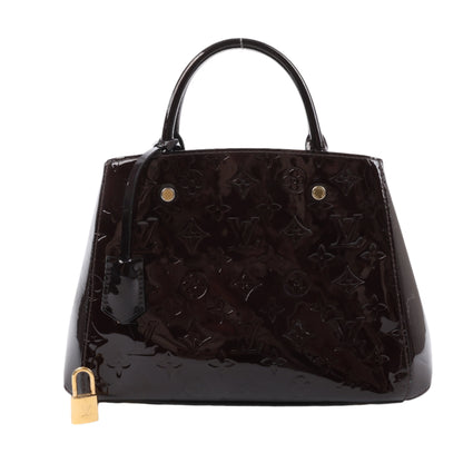 Louis Vuitton Vernis Montaigne BB 2Way Handtasche in Amarante M50403