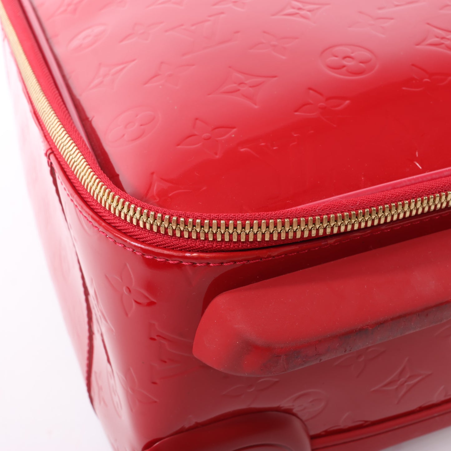 Louis Vuitton Vernis Valise Pegase 45 Sac de voyage en rouge M91278
