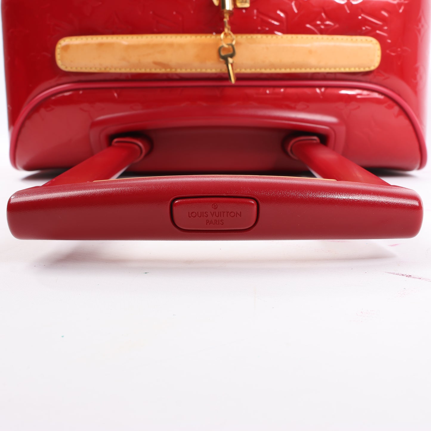Louis Vuitton Vernis Valise Pegase 45 Sac de voyage en rouge M91278