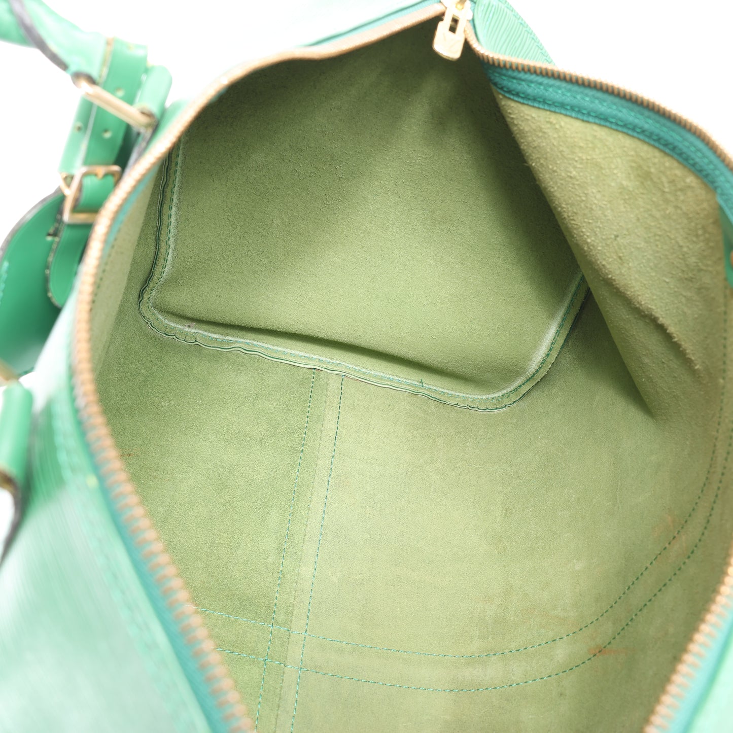 Louis Vuitton Epi Leder Keepall 50 Reisetasche in Grün M42964