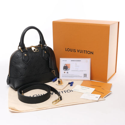 Louis Vuitton Monogram Empreinte Alma BB 2Way Handtasche in Schwarz M44829