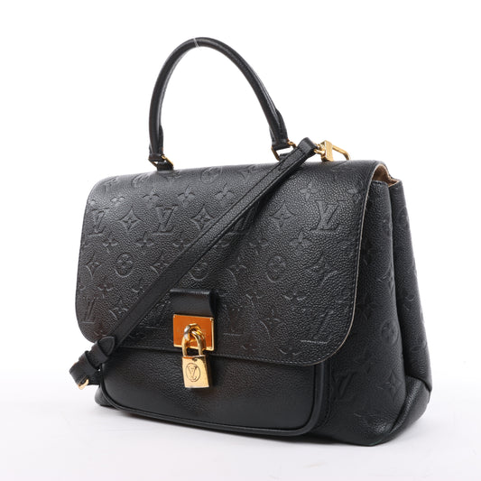 Louis Vuitton Monogram Empreinte Marignan 2Way Handtasche in Schwarz M44544