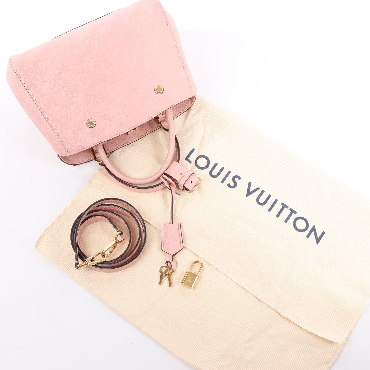 Louis Vuitton Monogram Empreinte Montaigne BB Sac à main en rose M44123