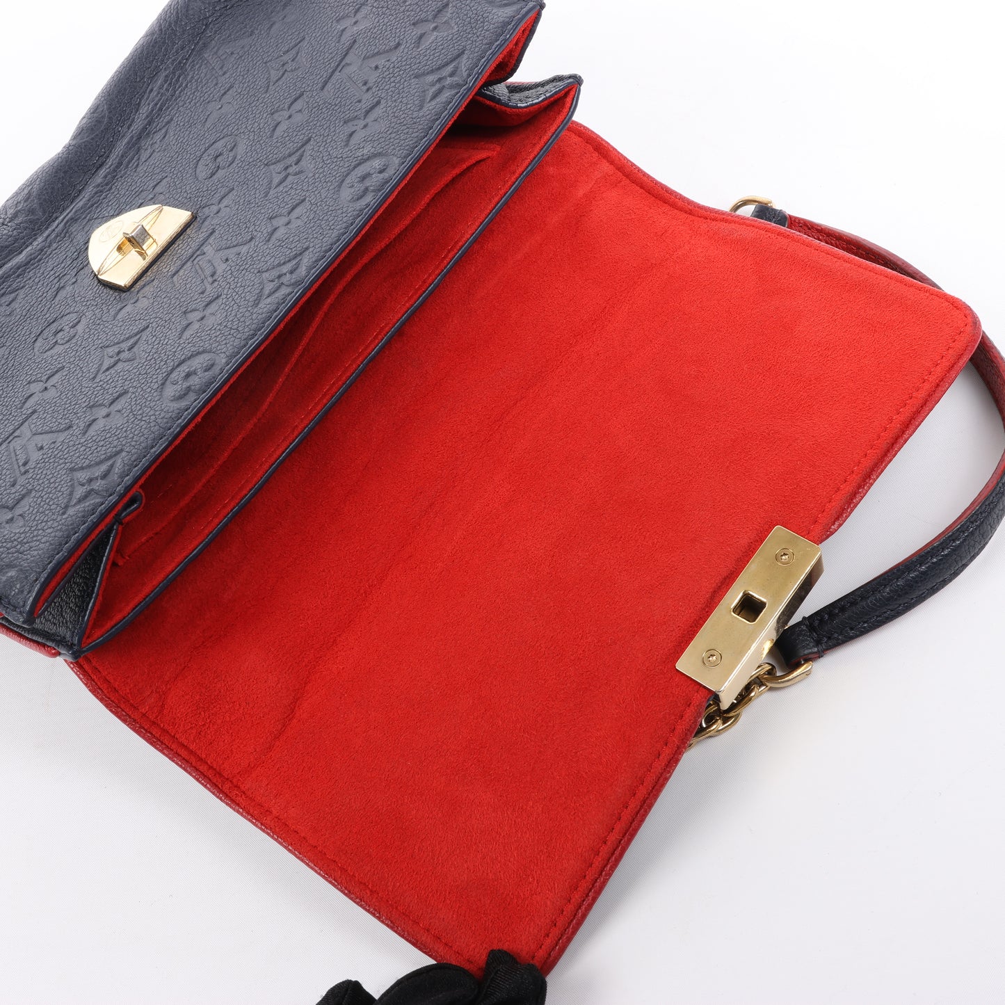 Louis Vuitton Monogram Empreinte Saint-Sulpice PM Umhängetasche in Marineblau M43394