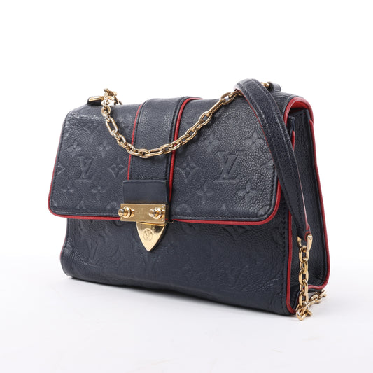 Louis Vuitton Monogram Empreinte Saint-Sulpice PM Umhängetasche in Marineblau M43394