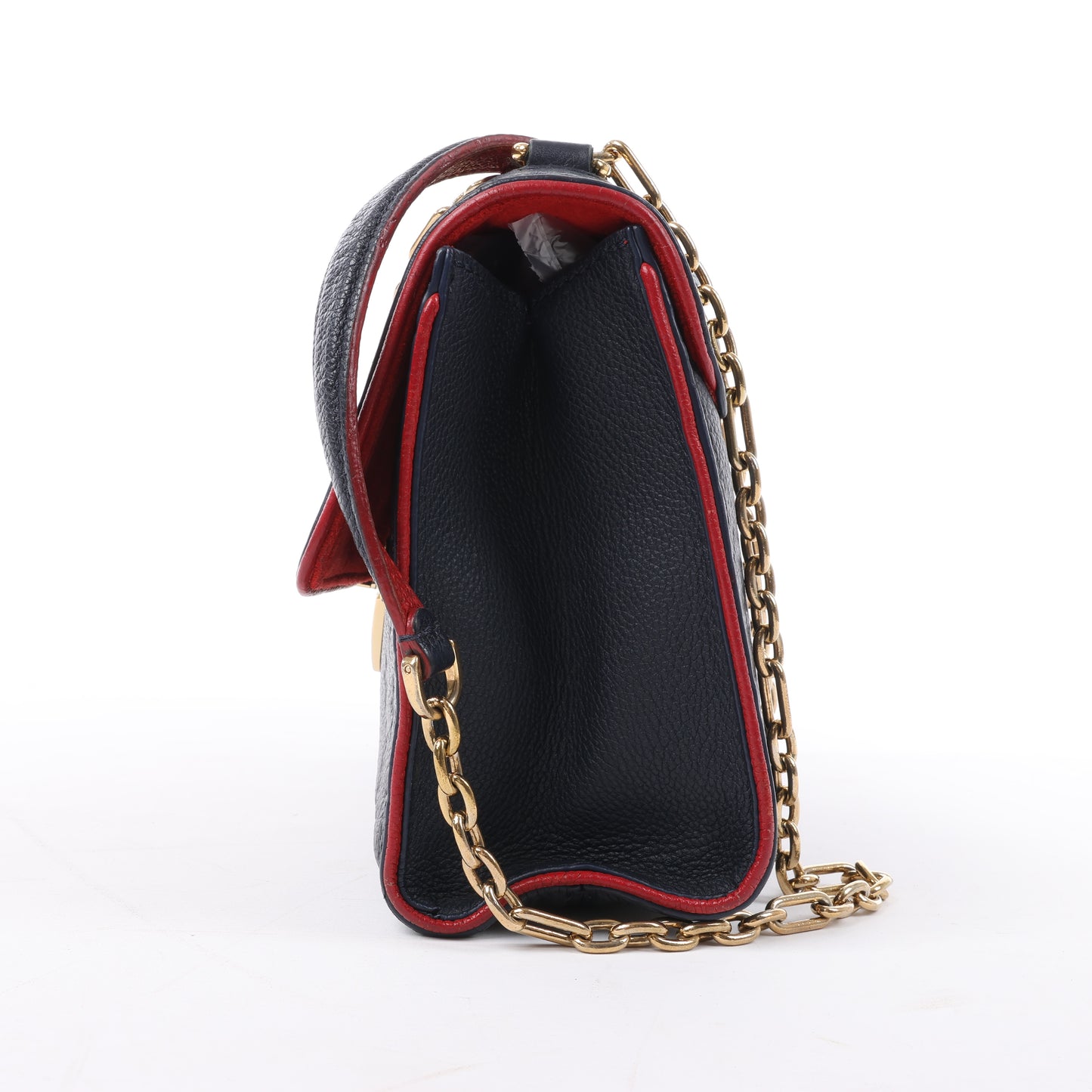 Louis Vuitton Monogram Empreinte Saint-Sulpice PM Umhängetasche in Marineblau M43394