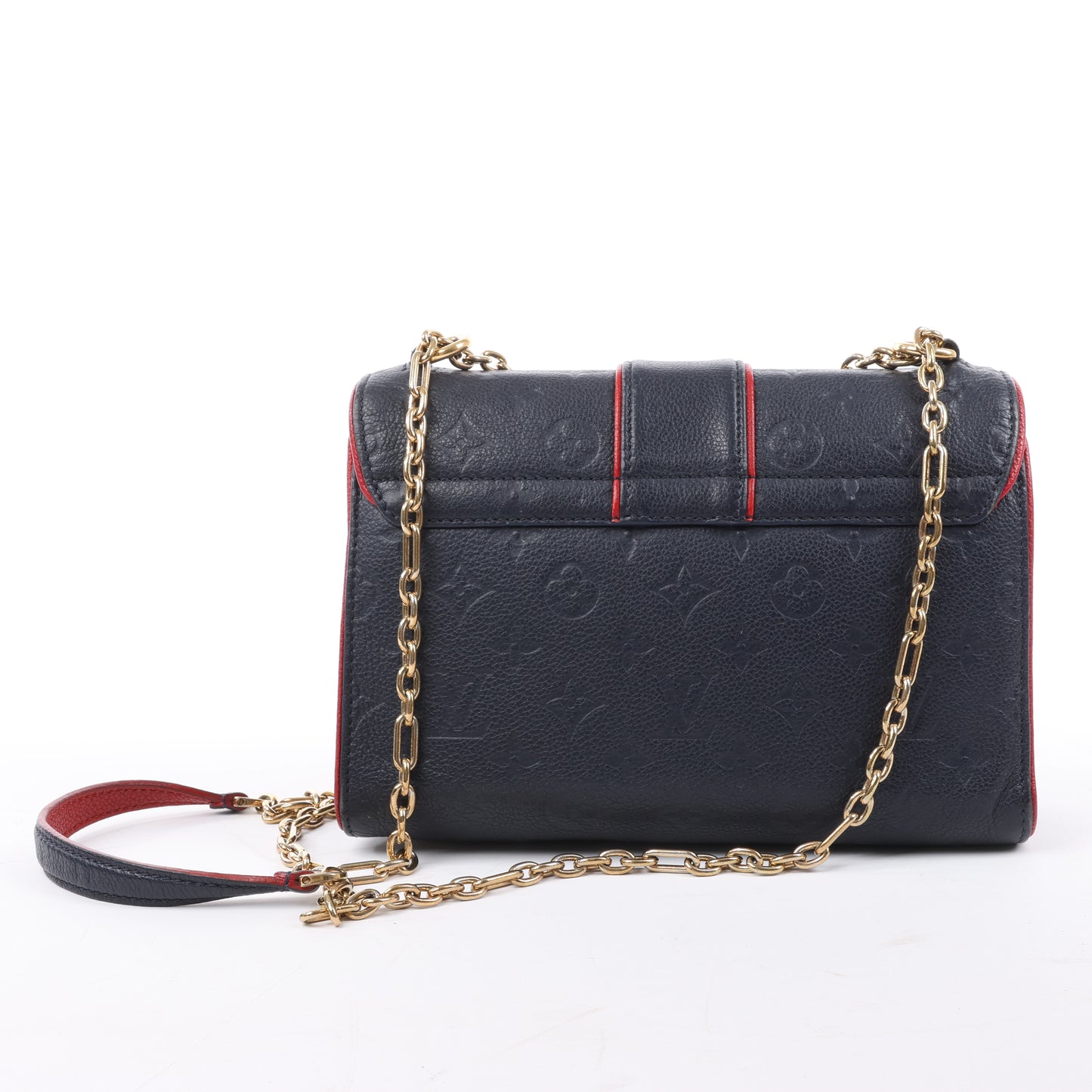 Louis Vuitton Monogram Empreinte Saint-Sulpice PM Umhängetasche in Marineblau M43394