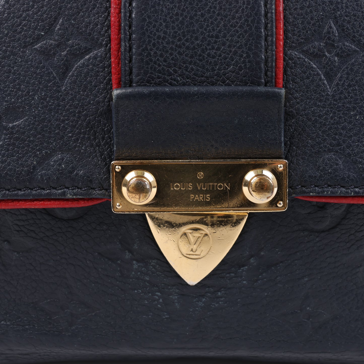 Louis Vuitton Monogram Empreinte Saint-Sulpice PM Umhängetasche in Marineblau M43394