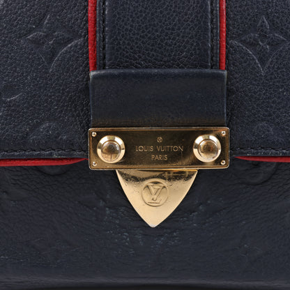 Louis Vuitton Monogram Empreinte Saint-Sulpice PM Umhängetasche in Marineblau M43394