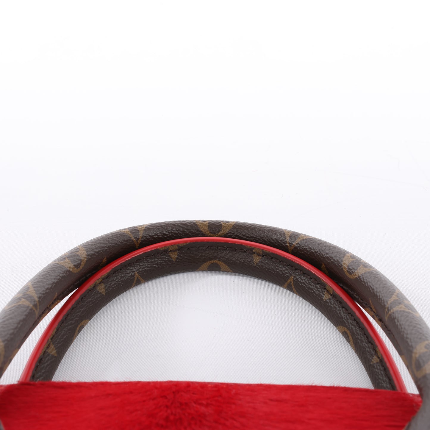 Louis Vuitton x Christian Louboutin Monogram Iconoclast Handtasche in Braun x Rot M41234