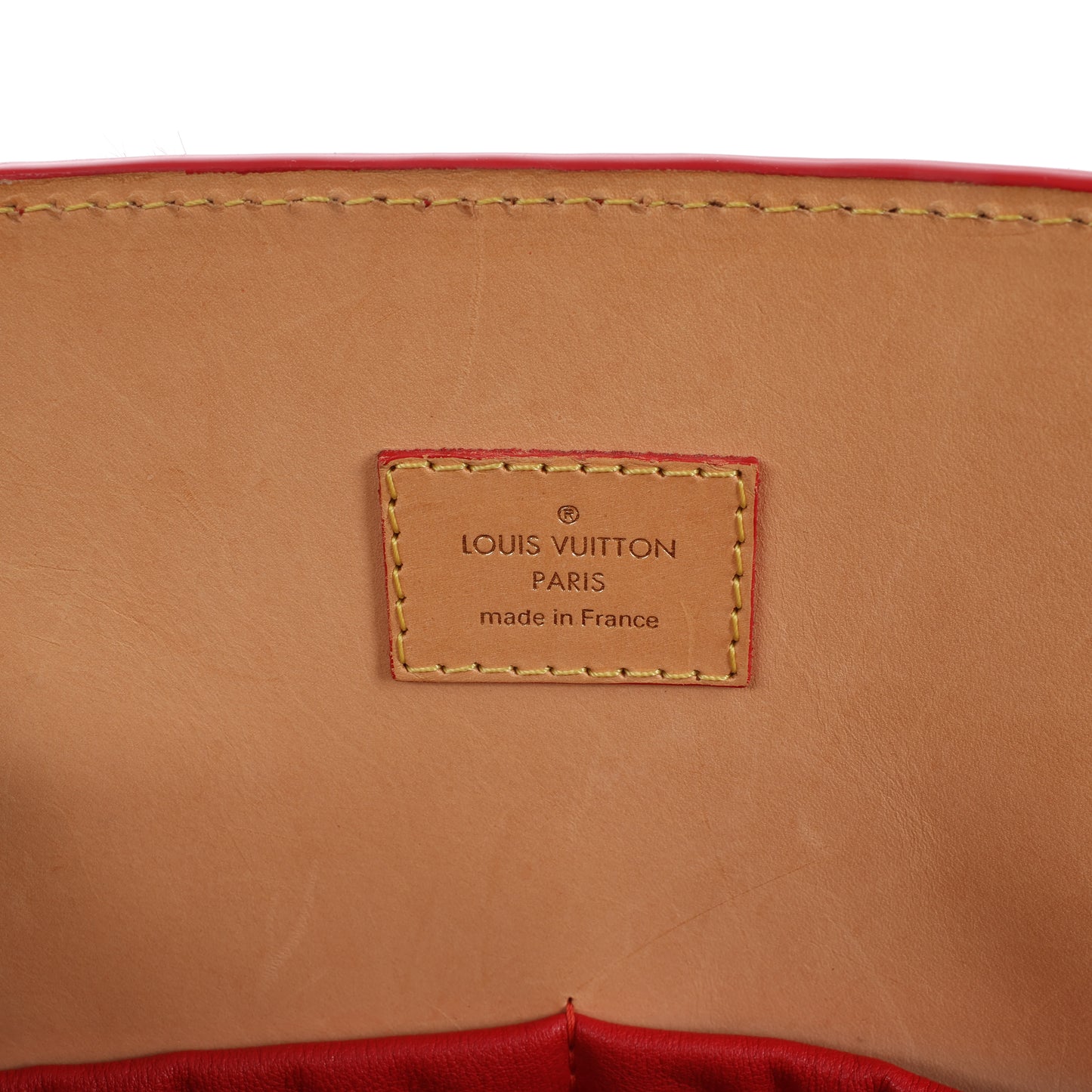 Louis Vuitton x Christian Louboutin Monogram Iconoclast Handtasche in Braun x Rot M41234