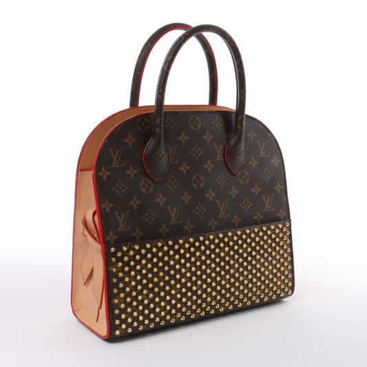 Louis Vuitton x Christian Louboutin Monogram Iconoclast Handtasche in Braun x Rot M41234