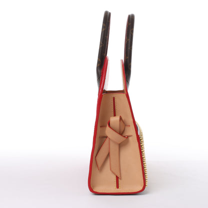 Louis Vuitton x Christian Louboutin Monogram Iconoclast Handtasche in Braun x Rot M41234