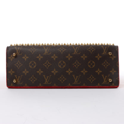 Louis Vuitton x Christian Louboutin Monogram Iconoclast Handtasche in Braun x Rot M41234