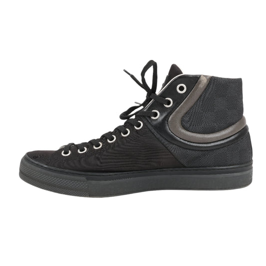 Baskets Louis Vuitton Damier Nylon en cuir de veau Sprinter noires, pointure 42,5