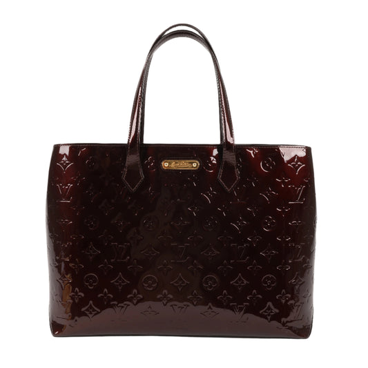 Louis Vuitton Monogramm Vernis Wilshire MM Handtasche in Amarante