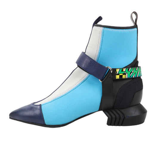 Louis Vuitton Neopren Deep Sea Ankle Boot in Blau, Größe 39 EU