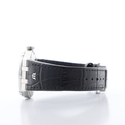 Maurice Lacroix Aikon 39mm AI6007-SS002-330-1 AY36727 SS & Leather AT Black Dial Watch