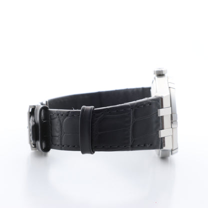 Maurice Lacroix Aikon 39mm AI6007-SS002-330-1 AY36727 SS & Leather AT Black Dial Watch