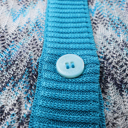 Missoni Häkel-Strickcardigan in Blau, Größe 40 IT
