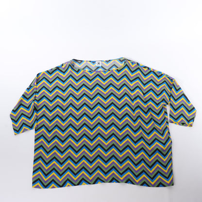 Missoni, mehrfarbiges Crêpe-Oberteil mit lockerer Passform, Größe S
