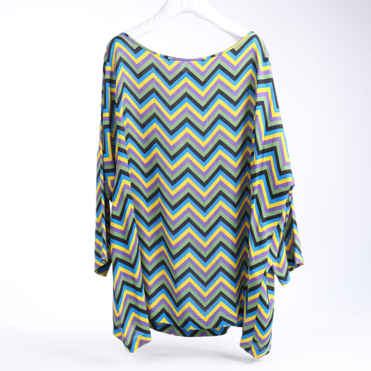Missoni, mehrfarbiges Crêpe-Oberteil mit lockerer Passform, Größe S