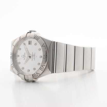Omega Constellation Co-Axial Chronometer 123.10.35.20.52.002 88029829 SS AT Silver-Face Watch
