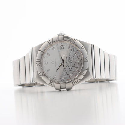 Omega Constellation Co-Axial Chronometer 123.10.35.20.52.002 88029829 SS AT Silver-Face Watch