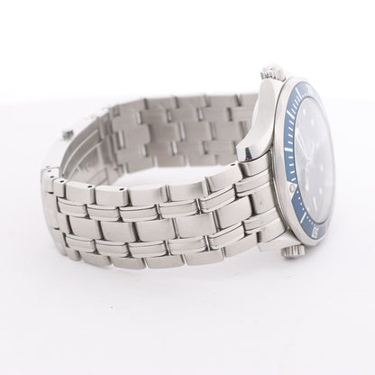 Omega Seamaster 007 James Bond Modell 2537.80 80429816 03859/10007 SS AT Uhr mit blauem Zifferblatt