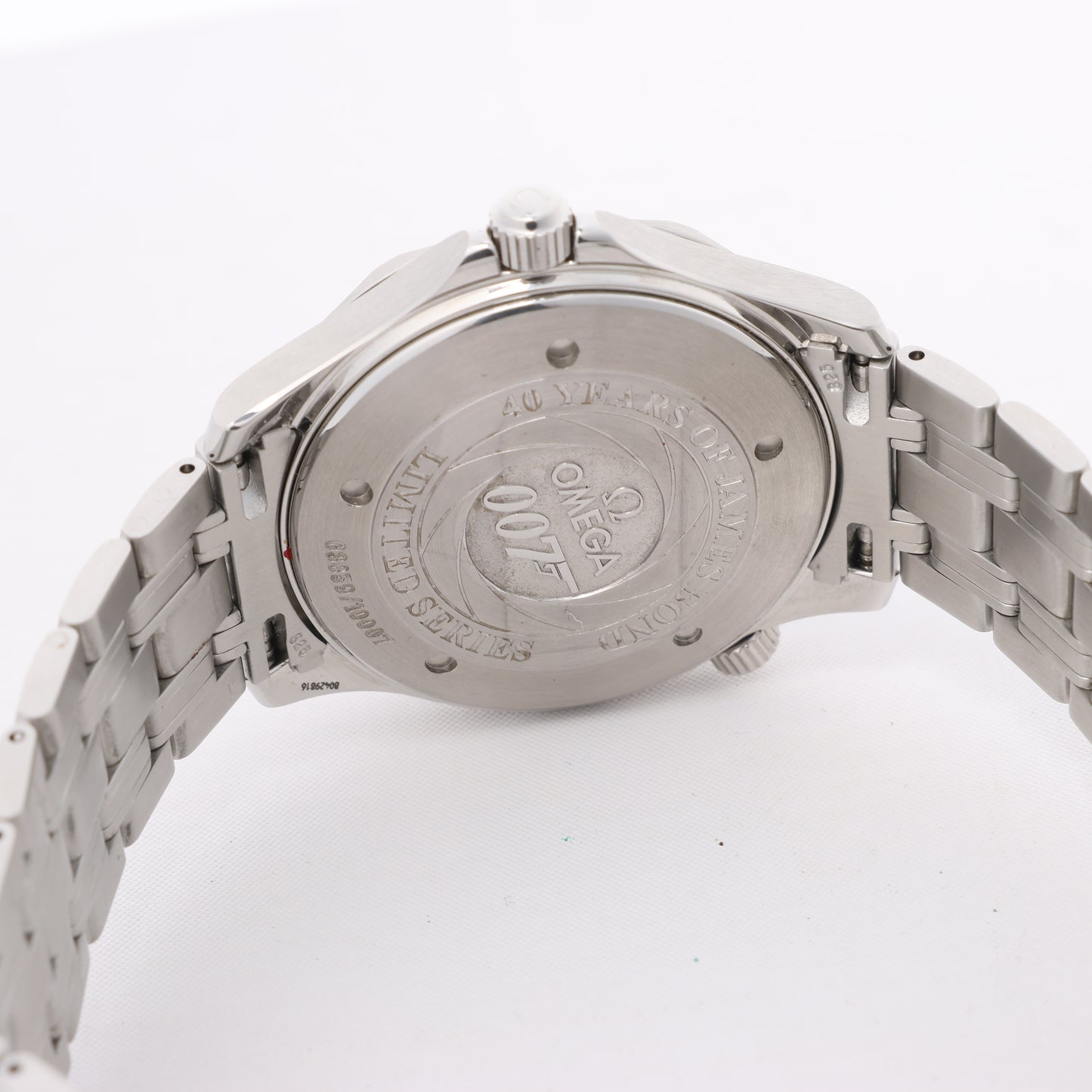 Omega Seamaster 007 James Bond Modell 2537.80 80429816 03859/10007 SS AT Uhr mit blauem Zifferblatt