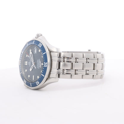 Omega Seamaster 007 James Bond Modell 2537.80 80429816 03859/10007 SS AT Uhr mit blauem Zifferblatt