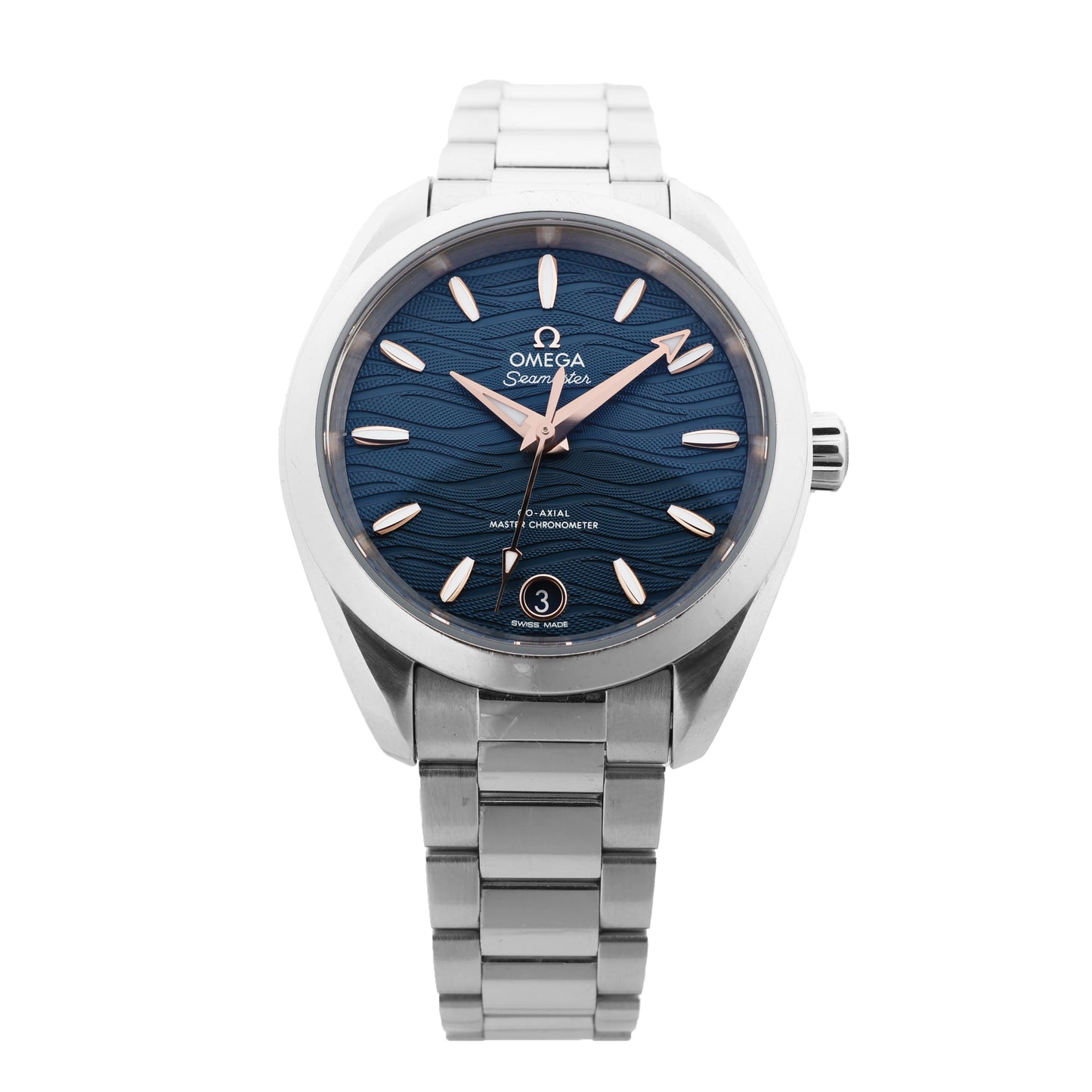 Omega Seamaster Aqua Terra Chronometer 220.10.34.20.03 SS AT Uhr mit marineblauem Zifferblatt