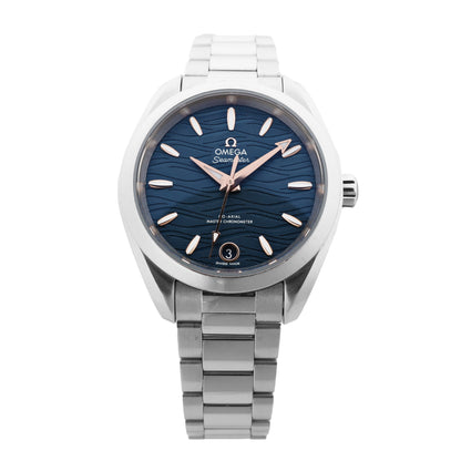 Omega Seamaster Aqua Terra Chronometer 220.10.34.20.03 SS AT Uhr mit marineblauem Zifferblatt