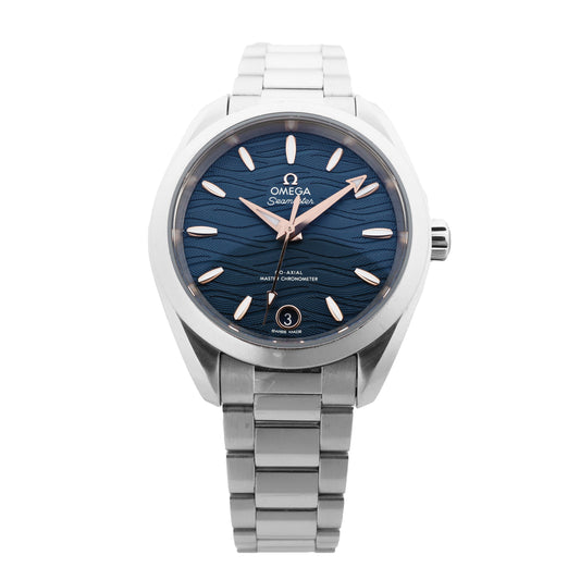 Omega Seamaster Aqua Terra Chronometer 220.10.34.20.03 SS AT Uhr mit marineblauem Zifferblatt